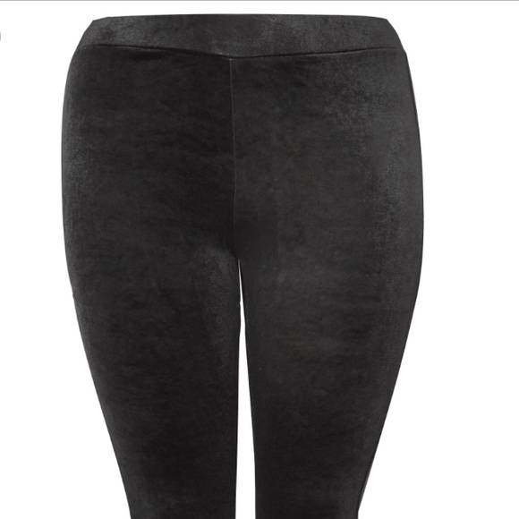 H&M Black Velvet high-waisted leggings - Picture 5 of 7